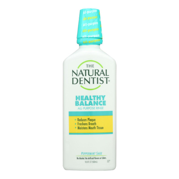 Natural Dentist Healthy Balance All Purpose Rinse Peppermint Sage - 16 fl oz