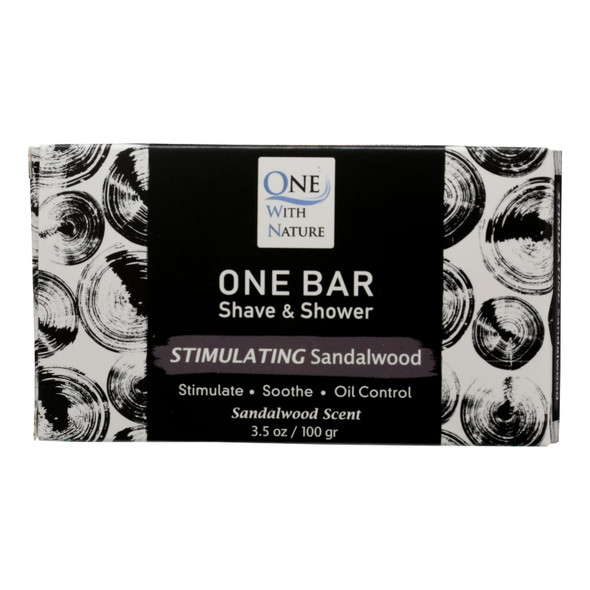 One With Nature - One Bar Stimulatng Sndlwd - Case of 3-3.5 OZ