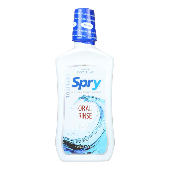 Spry Natural Oral Rinse - Cool Mint - 16 Fl oz.