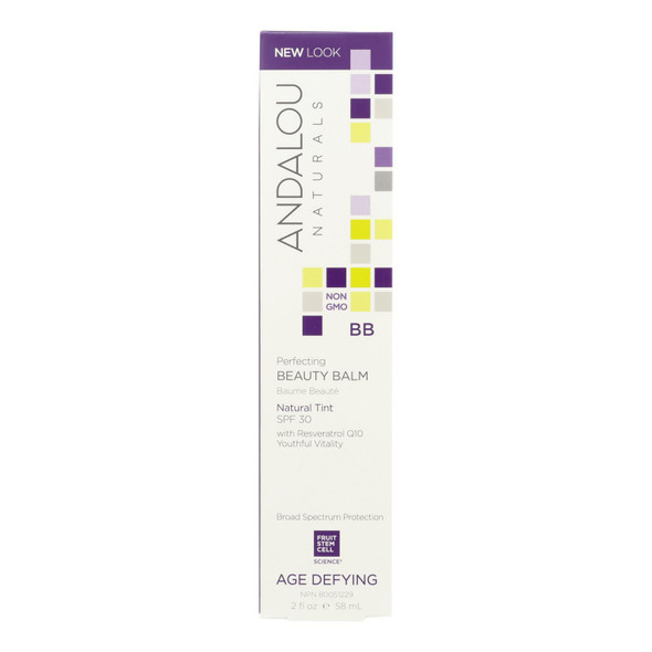 Andalou Naturals - Skin Perfecting Beauty Balm - Natural Tinted Face Cream with SPF 30 - 2 oz
