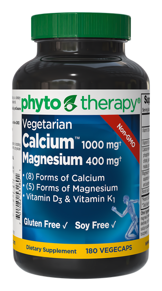 Phyto-Therapy Vegetarian Calcium with Magnesium - 180 Capsules