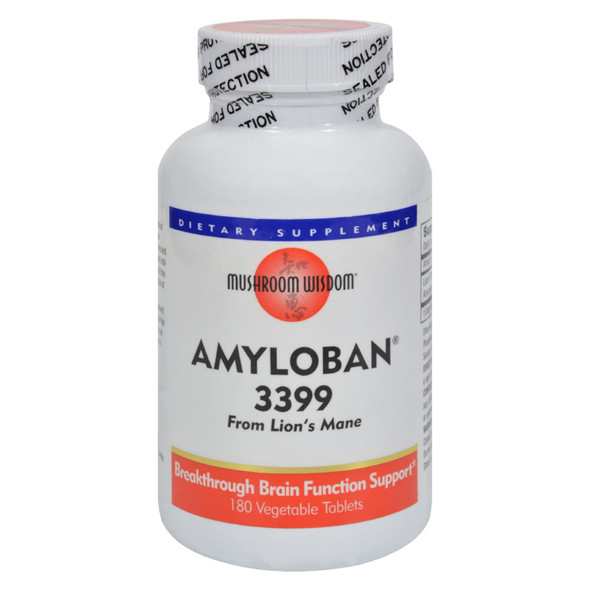 Mushroom Wisdom Amyloban 3399 - 180 Tablets