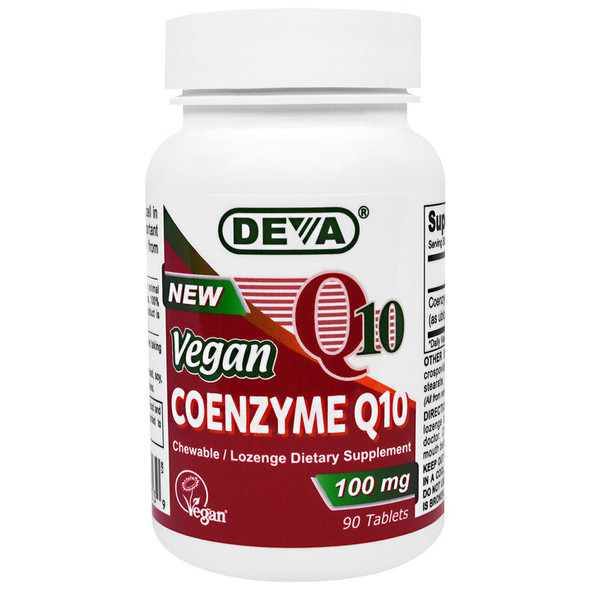 Deva Vegan Vitamins, Coenzyme Q10 Supplement, 90 Tablets