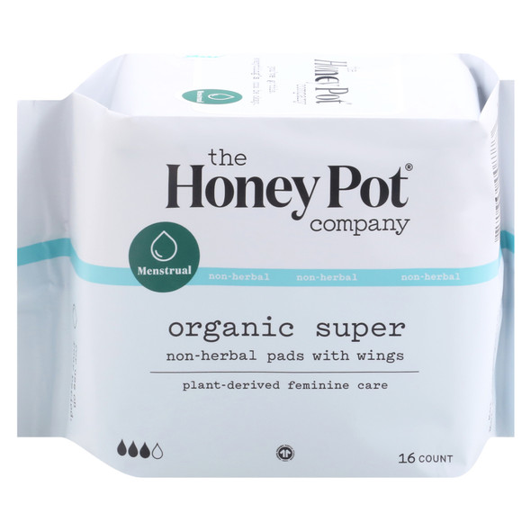 The Honey Pot - Menstrual Pad Super - 16 count