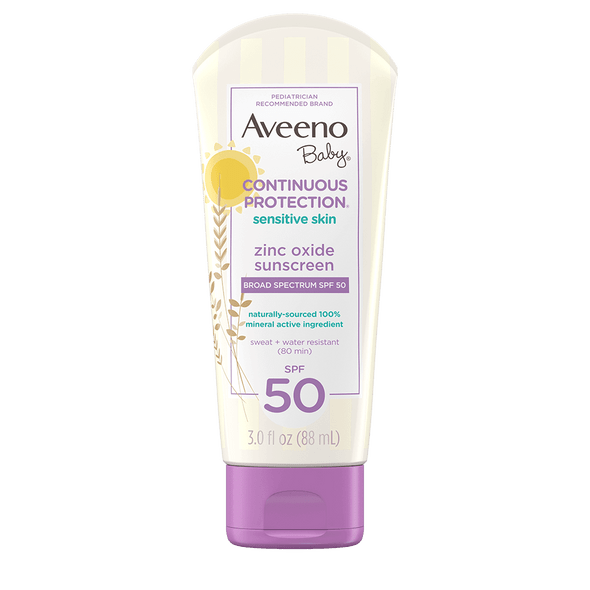 Aveeno - Baby Continuous Protection Mineral Sunscreen Lotion - Sensitive - SPF 50 - 3 fl oz