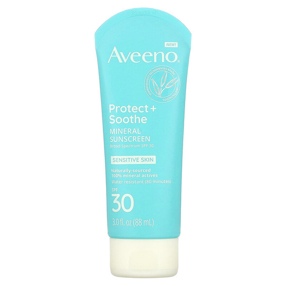 Aveeno - Protect + Soothe Mineral Sunscreen Body Lotion - SPF 30 - 3 fl oz