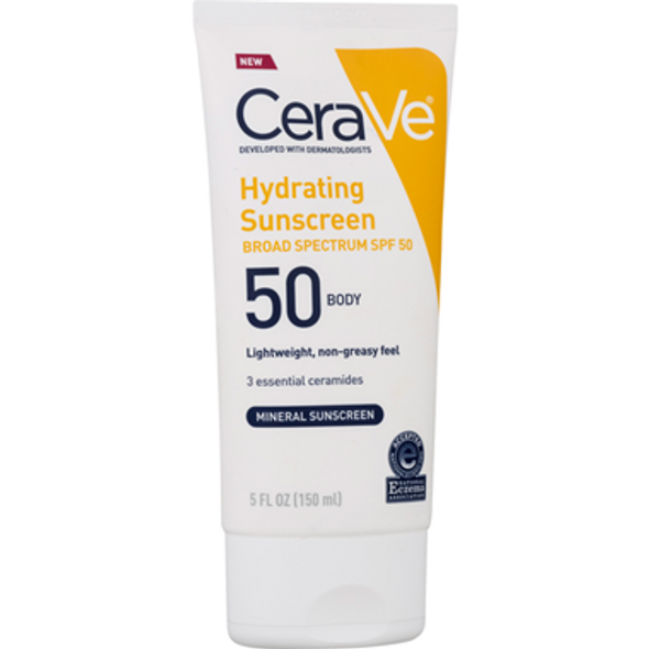 CeraVe - Hydrating Mineral Sunscreen Body Lotion - SPF 50 - 5 fl oz