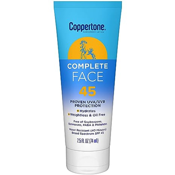 Coppertone - Complete Sunscreen Face Lotion - SPF 45 - 2.5 fl oz