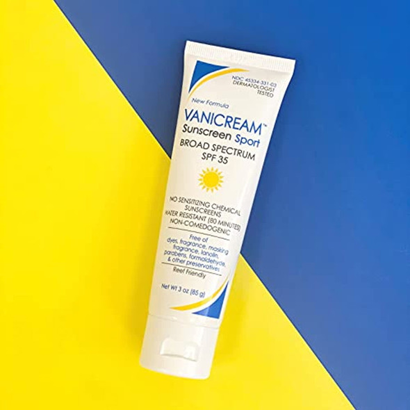 Vanicream - Mineral Sport Sunscreen Cream - SPF 35 - 3 oz