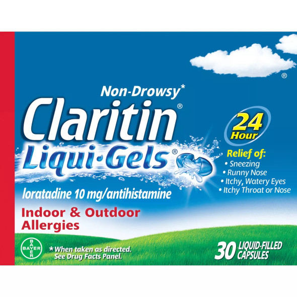 Claritin 24 Hour Non-Drowsy Allergy Liqui-Gels, 30 Count