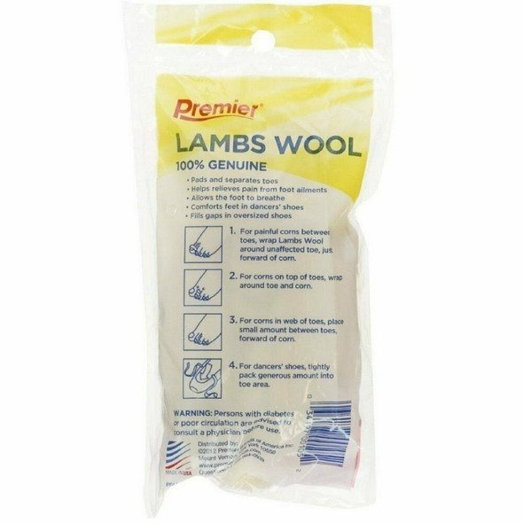 Premier Lambs Wool 100% Genuine - Pads and Seperates Toes - Foot Pain Relief