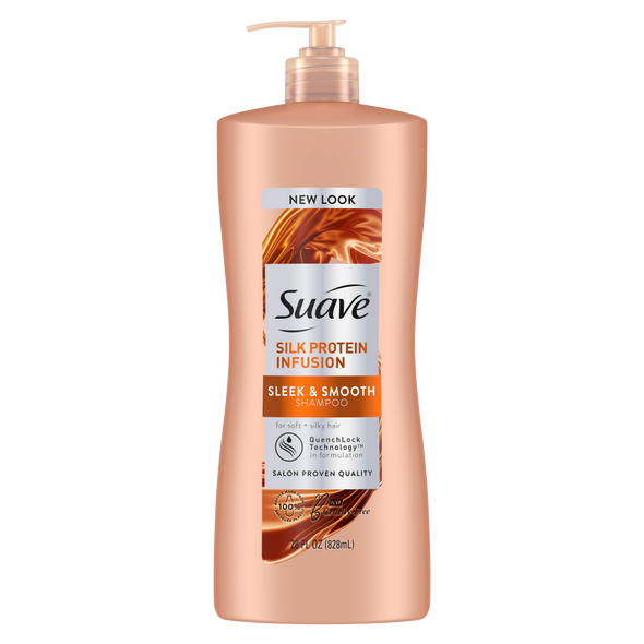 Suave Silver Shampoo with Silk Protein Infusion for Shiny, Healthy Hair, 28 fl oz