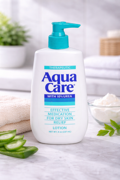 Aqua Care Therapeutic Lotion with 10% Urea for Dry, Rough Skin, 8 fl oz