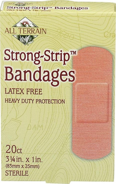 All Terrain Strong Strip Bandages Latex Free - 20 Bandages