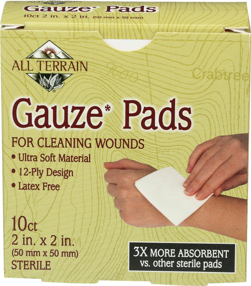 All Terrain Gauze Pads 2 X 2, 10 Ct