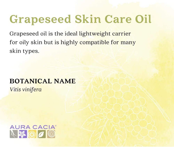 Aura Cacia Natural Skin Care Oil Grapeseed - 4 fl oz