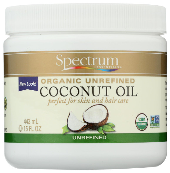 Spectrum Essentials Organic Virgin Coconut Oil, Unrefined, 15 oz