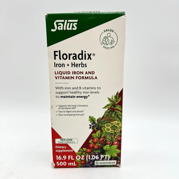Flora, Floradix Iron + Herbs, Natural Liquid Iron Supplement, 17 fl Ounce (500 ML)