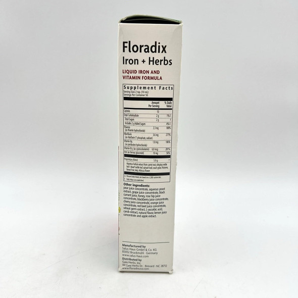 Flora, Floradix Iron + Herbs, Natural Liquid Iron Supplement, 17 fl Ounce (500 ML)