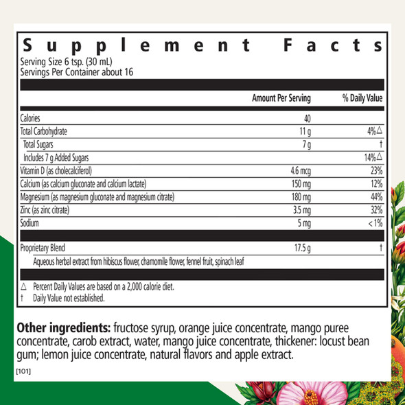 Floradix Calcium Magnesium Liquid Mineral & Vitamin Formula - Bone Support Supplement with Calcium, Magnesium, Vitamin D & Zinc - Vegetarian & Non-GMO - 16.9 fl oz