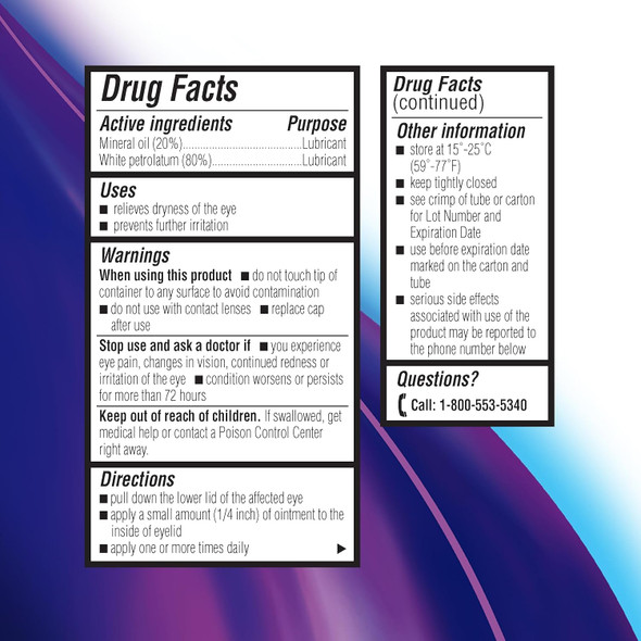 Soothe Preservative-Free Lubricant Eye Ointment, Nighttime Relief for Severe Dry & Irritated Eyes, Gentle for Sensitive Eyes, 0.12 Fl Oz