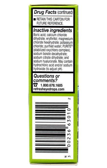 Refresh Relieva Lubricant Eye Drops, Lubricates & Protects Dry Eyes, 0.33 FL OZ