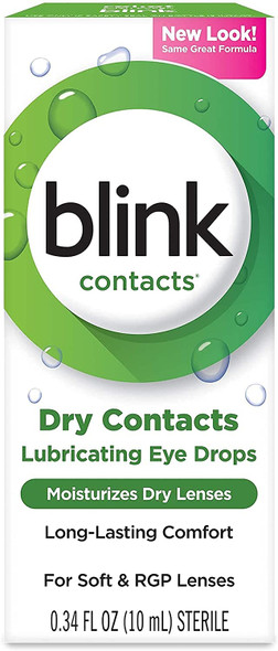 Blink Contacts Lubricant Eye Drops, 0.34 oz (Pack of 4)