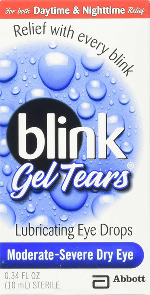 Blink Gel Tears Lubricating Eye Drop Moderate Severe Dry Sterile 0.34oz 2 Pack