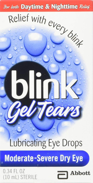 Blink Gel Tears Lubricating Eye Drop Moderate Severe Dry Sterile 0.34oz 2 Pack