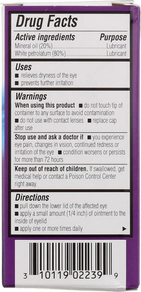 Bausch + Lomb Soothe Lubricant Nighttime Dry Eye Ointment, 0.12 Ounce (Pack of 1)