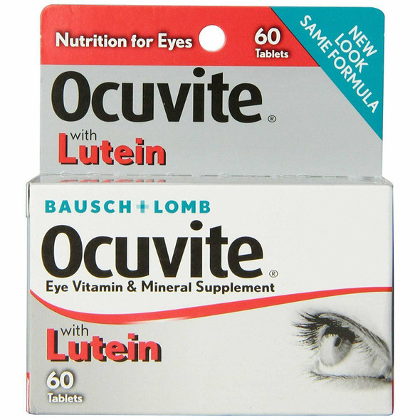 Bausch + Lomb Ocuvite Eye Vitamin & Mineral Supplement Tablets 60 ct Pack of 2