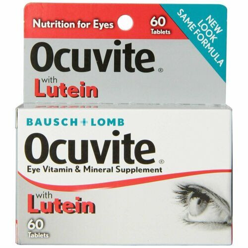 Bausch + Lomb Ocuvite Eye Vitamin & Mineral Supplement Tablets 60 ct Pack of 2