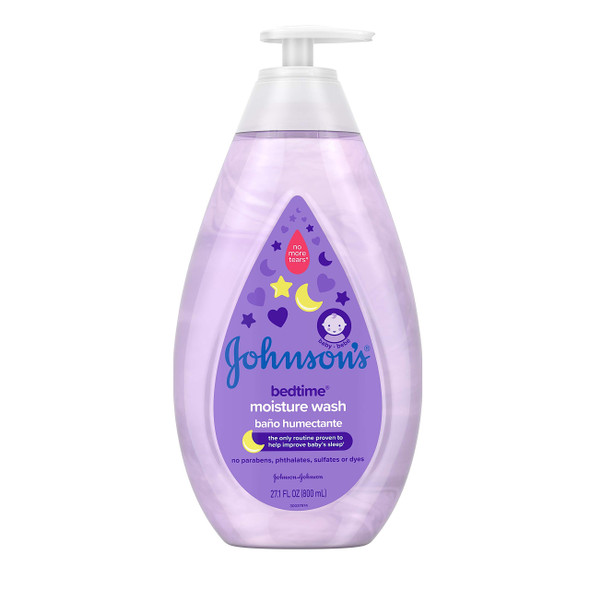 Johnsons Tear-Free Bedtime Baby Moisture Wash with Soothing Natural Calm Aromas, 27.1 Fluid Ounce