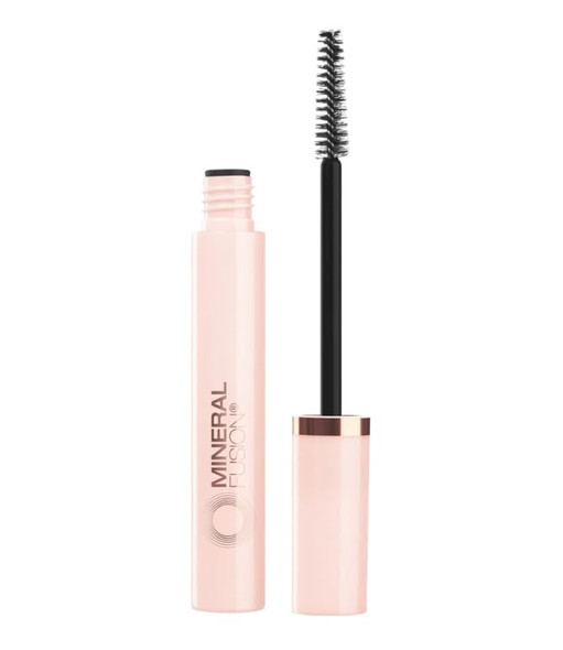 Mineral Fusion So High Extended Length Mascara (Black) - Lengthening Formula For Look of Long, Lush Lashes - Hypoallergenic With Kaolin Clay for Long Wear - No Smudge or Clumps