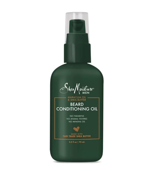 SheaMoisture Beard Conditioning Oil for a Full Beard Maracuja Oil and Shea Butter to Moisturize and Soften Beards 3.2 oz