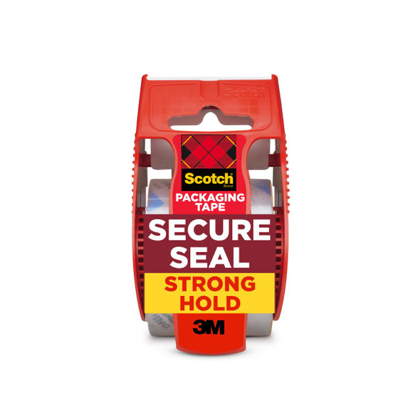 Scotch Secure Seal Packing Tape, Ultra Clear, Reliable and Durable Seal, 1.88 in x 800 in., 1 Packaging Roll with Dispenser