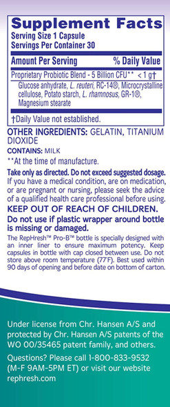 RepHresh Pro-B Women's Probiotic, Probiotic Supplement for Women, 30 Oral Capsules