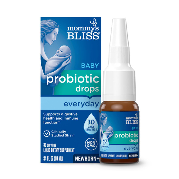 Mommy's Bliss Baby Probiotic Drops, Infant Probiotics, Supports Digestive Health & Immune Function*, Newborns & Up, 0.34 Fl Oz (30 Servings)