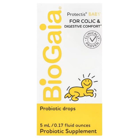 BioGaia Baby Probiotic Drops - Baby Essentials for Colic & Gas Relief, Safe for Newborns, Reduces Crying, Fussing, Colic, Gas, Spit-ups and Constipation, No allergens, Dairy, Soy, Gluten, or Sugar