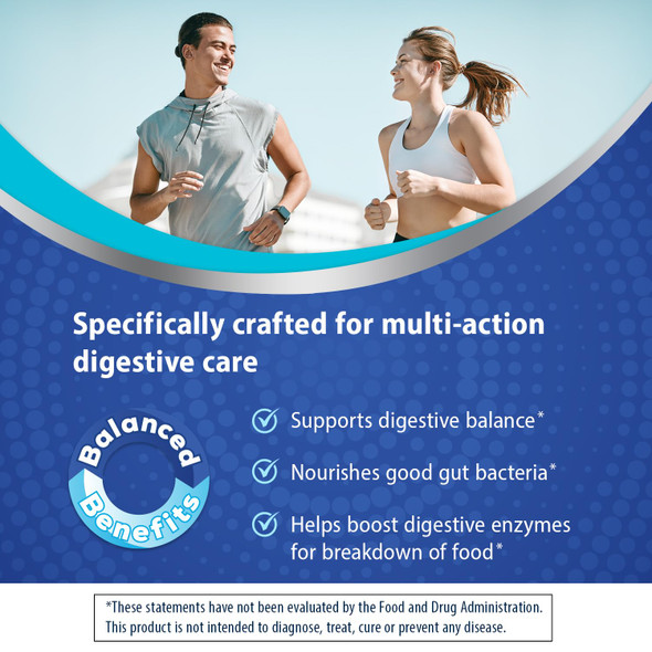 Florastor Prebiotic and Probiotic Gummies, Digestive and Metabolic Support Probiotic Blend for Multi-Action Digestive Health Care, with Vitamin B12, 56 Gummies