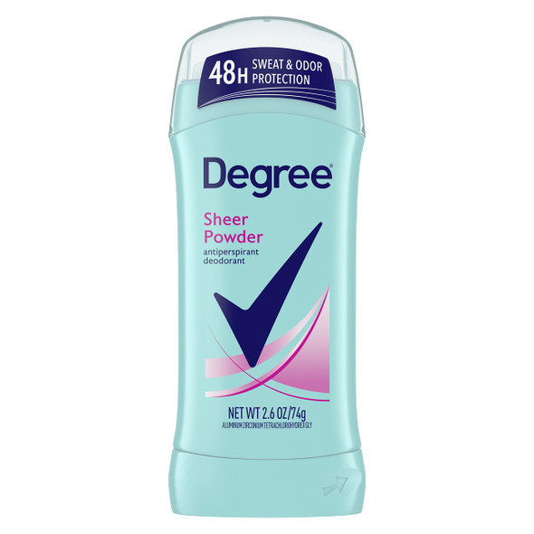 Degree Original Antiperspirant Deodorant 48-Hour Sweat & Odor Protection Sheer Powder Antiperspirant for Women 2.6 oz