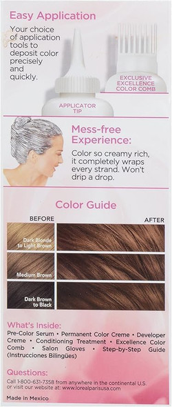 L'Oreal Paris Excellence Creme Triple Protection Haircolor, Medium Reddish Brown [5RB] 1 ea