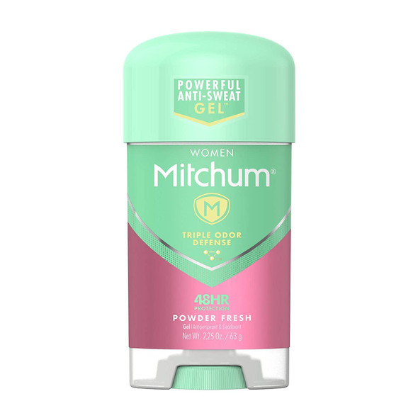Mitchum Womens Triple Odor Protection Antiperspirant & Deodorant Gel, Powder Fresh, 48HR Protection, 2.25 oz
