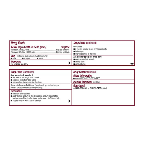 Polysporin First Aid Antibiotic Ointment without Neomycin, Travel Size, 1 Oz Tube, For Infection Protection