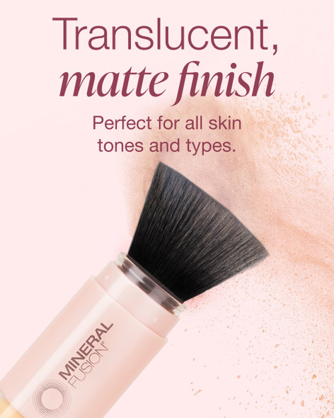 Mineral Fusion Brush-On Powder Sunscreen for Face SPF 30 | Transluscent Natural Daily Sun Care with UVA UVB Protection | Hypoallergenic, Non-Toxic | TSA & Travel Friendly