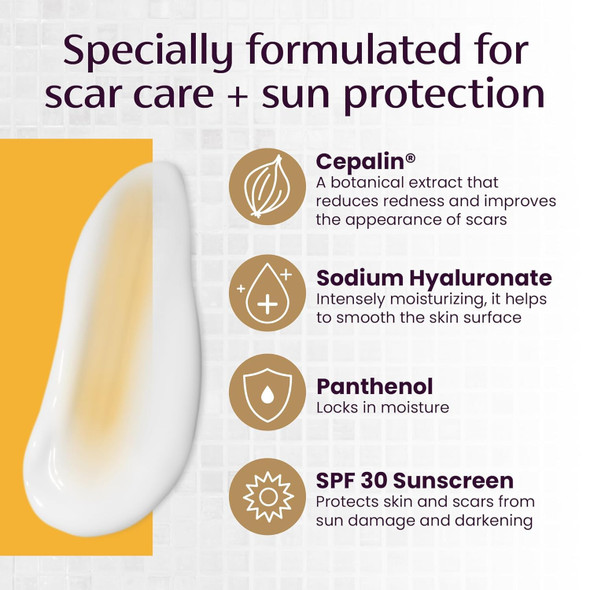 Mederma Scar Cream Plus SPF 30, Sunscreen, Protects from Sun Damage, Reduces The Appearance of Scars, (20 g), 0.7 Ounce
