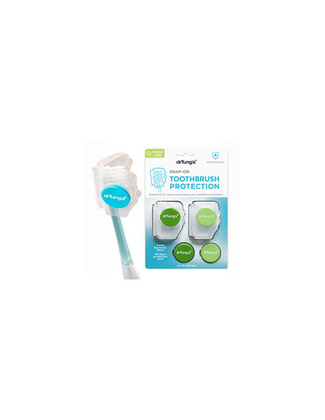 Dr. Tung's Snap-On Toothbrush Cover Caps 2 Count - Toothbrush Head Cover, Travel Case, 60 Days Protection Each, Comes with 4 Deodorizing Discs - (Pack of 6), Assorted Colors