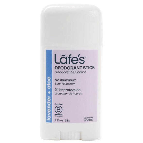 Lafe's Natural Deodorant | 2.25oz Aluminum Free Natural Deodorant Stick for Women & Men | Paraben Free & Baking Soda Free with 24-Hour Protection (Lavender & Aloe, 2.25 Ounce)