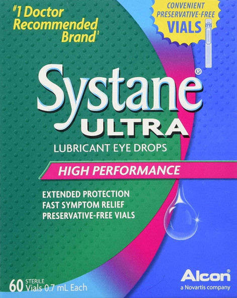 Systane Ultra Lubricant Eye Drops, 60 Vials, 0.7-mL Each