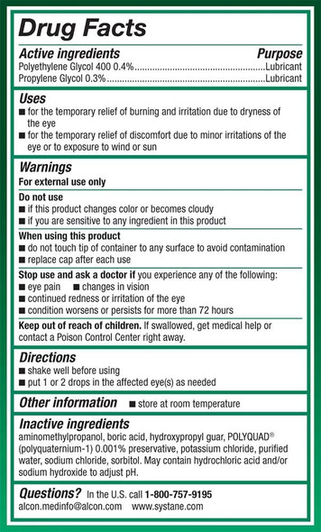 Systane Ultra Lubricant Eye Drops, Artificial Tears for Dry Eye, Single Pack, 10 ml